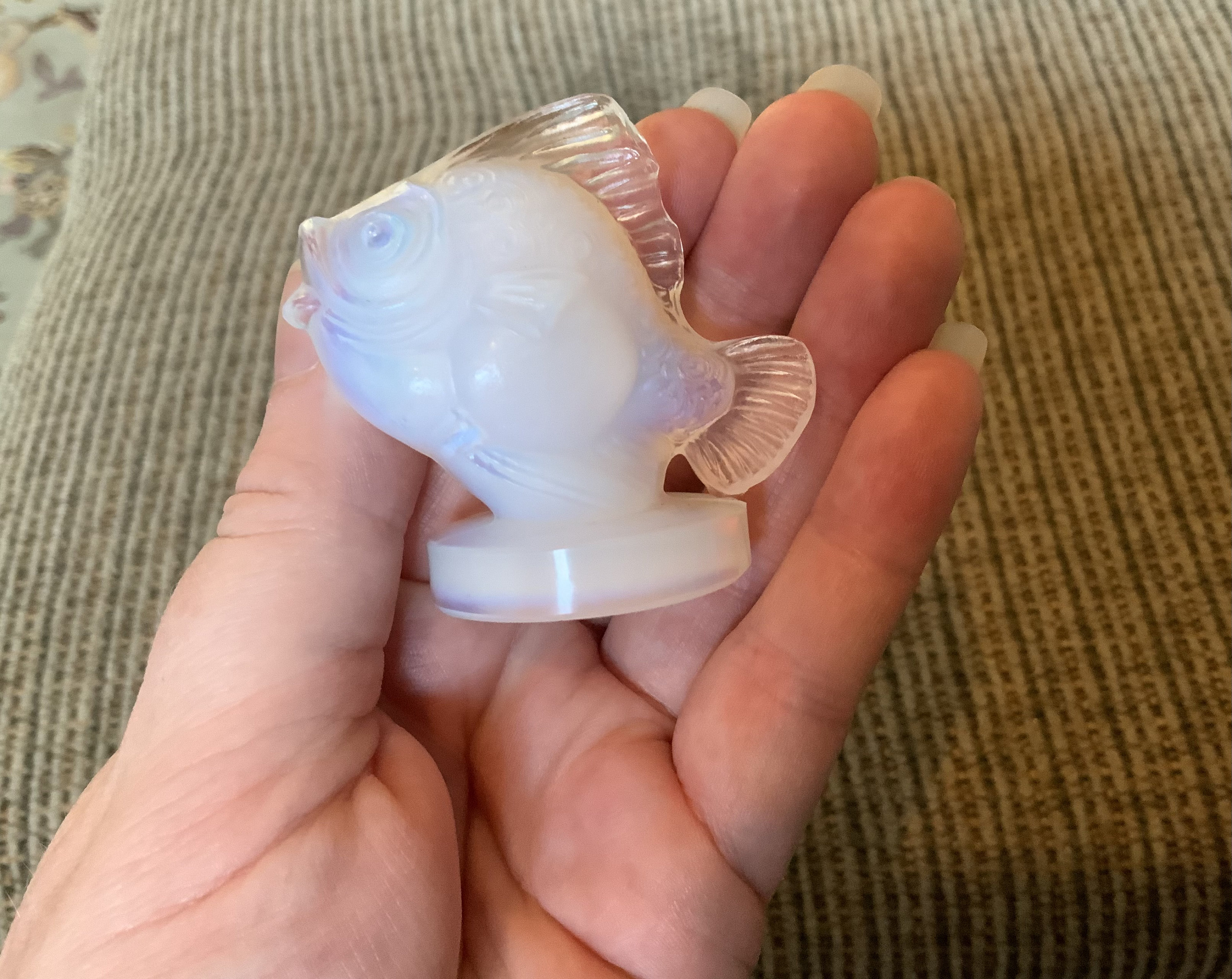 Vintage Sabino Art Glass Opalescent Fish Figurine Poisson San