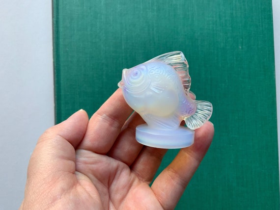 Vintage Sabino Art Glass Opalescent Fish Figurine Poisson San