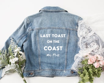 Coastal Cowgirl Denim Jacket, Charleston Bachelorette Trip, Bridal Denim Jacket