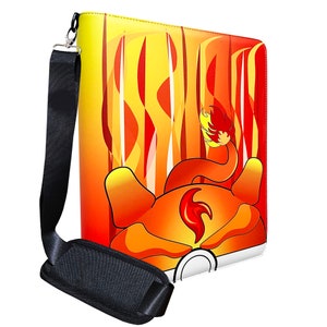 Pro365 1000+ Trading Card Binder / 16 Pockets On Each Page / Side-Load Sleeves Ringless Portfolio / Binder Only with Shoulder Strap (CHAR)