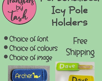 Personalised Icy Pole holder (cover) for Zooper Dooper, Ice Lolly, Popsicle