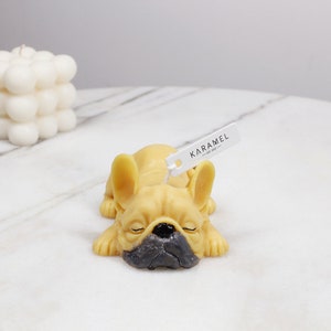 Sleeping French Bulldog Candle | Dog Candle | Puppy Candle