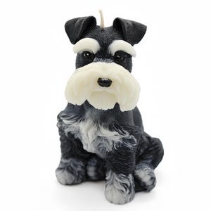 Sitting Schnauzer Candle | Dog Candle | Puppy Candle