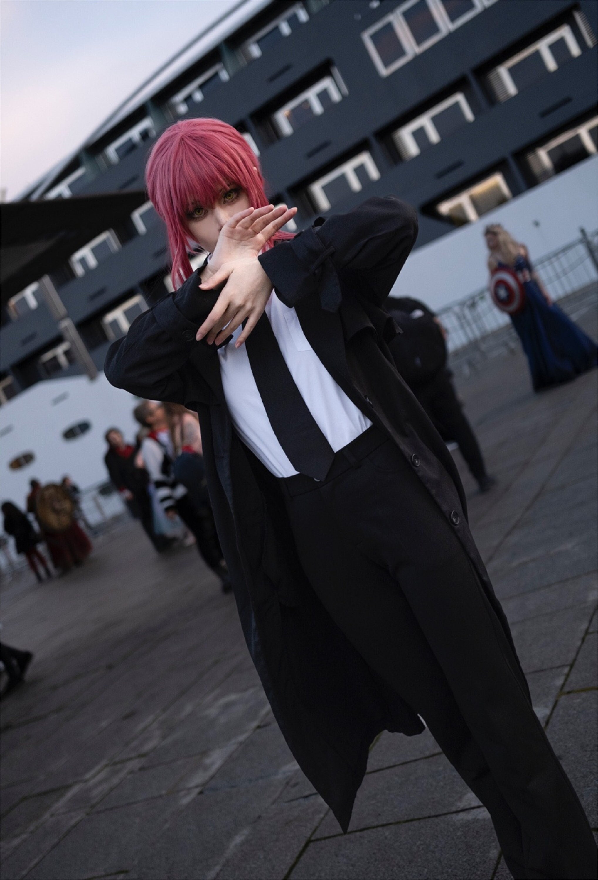 Chainsaw Man Makima Wig 27'' Pink Cosplay Wig Etsy