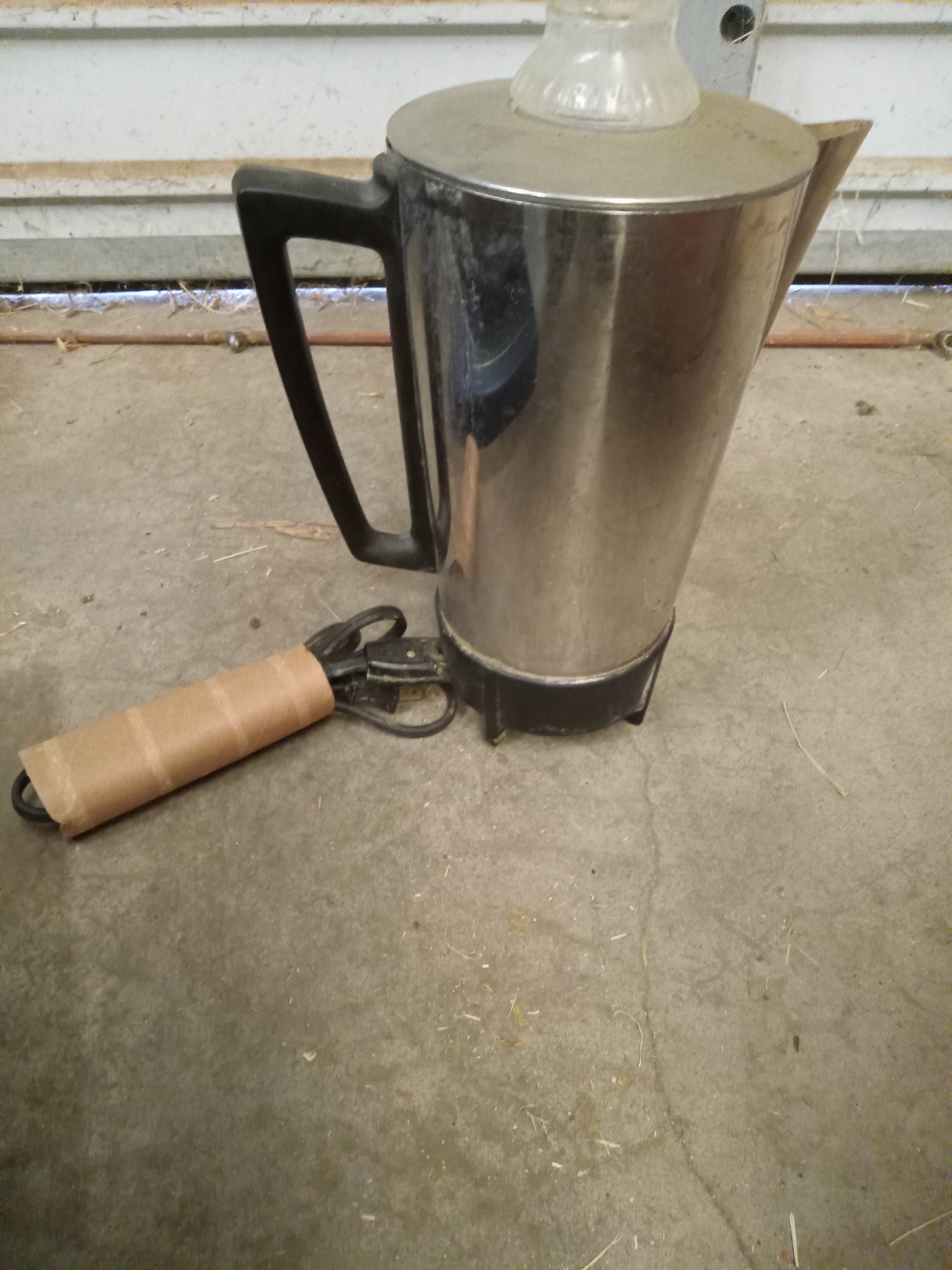 Vintage Presto Electric Percolator Coffee Pot Stainless 9 Cup PK10A