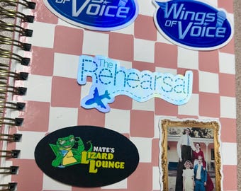 The Rehearsal stickers Wings of Voice, Nate&#39;s Lizard Lounge, Nathan Fielder, Sully waterproof vinyl sticker holographic