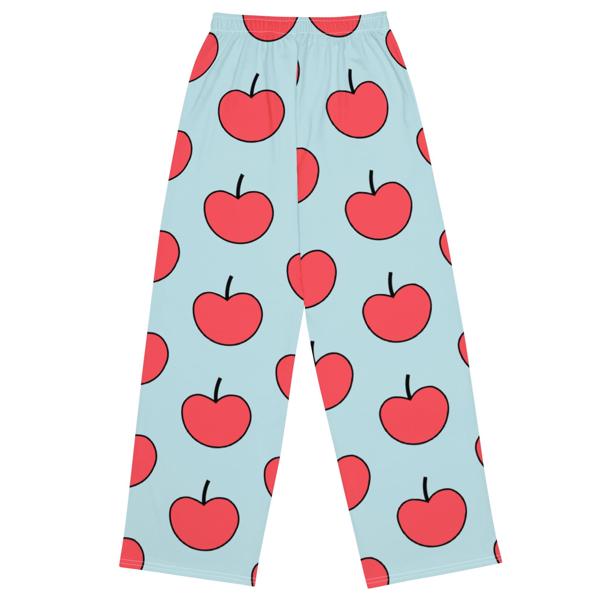 Bojack Horseman apple print pajama pants unisex wide-leg sleep comfortable pants with pockets
