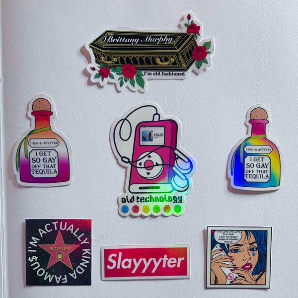 Worst stickers in America Slayyyter WGIA waterproof vinyl sticker holographic