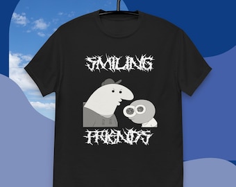 Lächelnde Freunde Charlie und Pim Metall Punk Rock Band Parodie Unisex klassisches T-Shirt