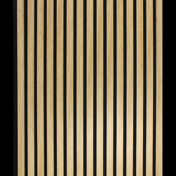 Light Walnut Acoustic Slat Wood Panels for Soundproofing Walls and Ceilings (94" x 12") or (106" x 12")