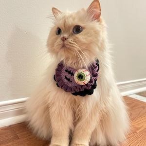 猫と小型犬用のハロウィン首輪、ペット用のかわいいスタイルの写真撮影用小道具、面白いペット用帽子、手作りかぎ針編み