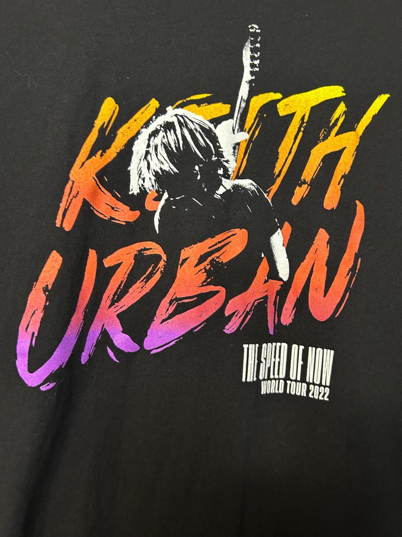Kieth Lettering Keith Urban - the Speed of Now World Tour 2022 Shirt - Size Medium - Etsy