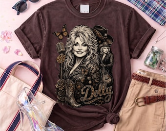 Dolly Parton PNG, 2 PNG Bundle, Digital Download, Queen Of Country PNG, Leopard Print Cowgirl, Vintage Country Music, Retro Dolly Shirt