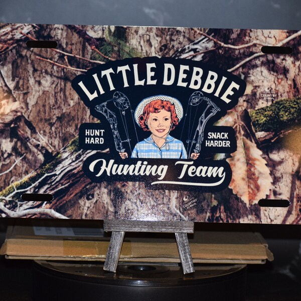 little Debbie green camouflage custom license plate