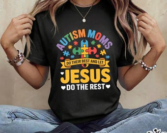Autism Mom Jesus Faith PNG | Autism Awareness Digital Download