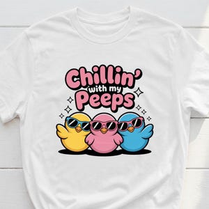 Chillin With My Peeps PNG-paket | Rolig påskkyckling-sublimeringsgrafik (digital nedladdning)