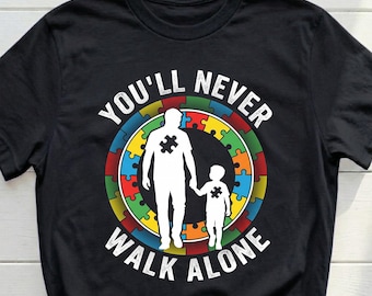 Autism Awareness T-Shirt | Puzzle Piece Dad Son Family Tee (Digital Download)