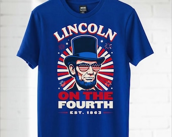 Lincoln on the Fourth PNG | Patriotic Design | 4th of July PNG