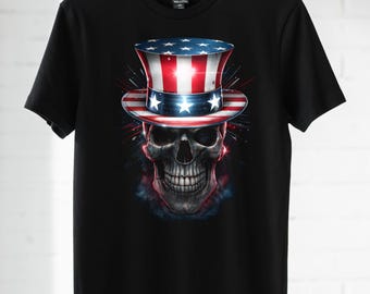 Uncle Sam Skull PNG | Patriotic Design | 4th of July PNG