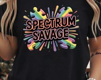 Spectrum Savage PNG Bundle – 2 Rainbow Graffiti Puzzle Designs | Transparent PNG for Shirts Hoodies