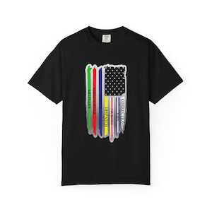 Custom First Responders Black T-Shirt - Personalized Gift for Heroes, Firefighters, Police, EMTs, and Paramedics