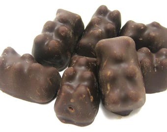 Ositos de goma cubiertos de chocolate con leche, regalo de caramelos a granel
