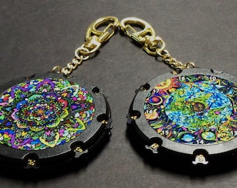 New Disc Golf-1 Scorekeeper/Bag Tag. Very Unique. Mandalas