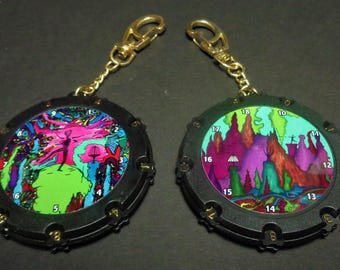 New Disc Golf 2 Scorekeeper Bag Tags.  1 Full Size image & 1 White Border