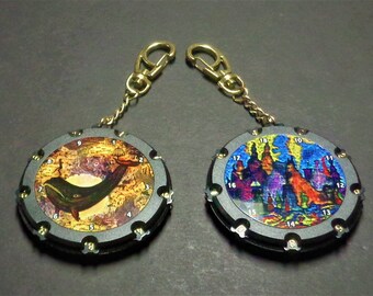 New 2 Disc Golf Art Scorekeepers.  Full Size Image & White Border.