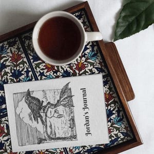 Journal Raven Diary Pen and Ink Hand drawn Crow Notebook Unique Gift Crow Collector Crow Journal Crow Diary Edgar Allan Poe The Raven Gift