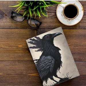 Journal Raven Diary Hardcover Journal Gothic Journal Raven Notebook Mystic Writing Edgar Allan Poe Writer&#39;s Gift Blackbird Stationery Crow