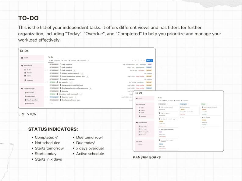 TO-DO - with List and Board view