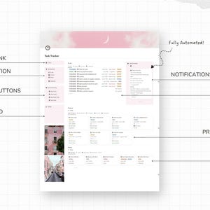 Task Tracker Notion Template Dashboard