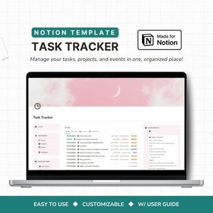Modèle de notion de suivi des tâches, liste de tâches, gestion de projet, planificateur d'événements, outil de productivité numérique