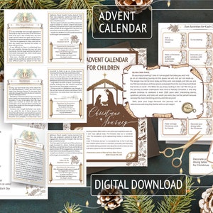 English Advent Calendar for Kids christmas Journey DIGITAL File Only Etsy English Advent Calendar for Kids christmas Journey DIGITAL File Only Etsy