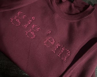 Sudadera bordada Texas A&M Aggies gig’em, Sudadera floral Aggies gig’em