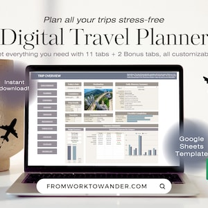Digital Travel Planner: Google Sheets Trip Itinerary (Digital Download)