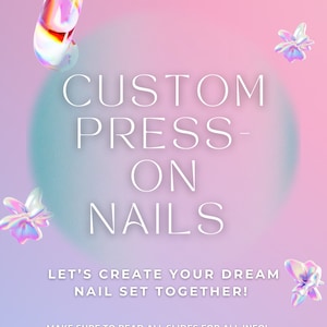 Custom Handmade Press On Nails Set/Custom Luxury Nails/False Nails/Glue On Nails/ Choose your Design Nails/Handpainted Nails