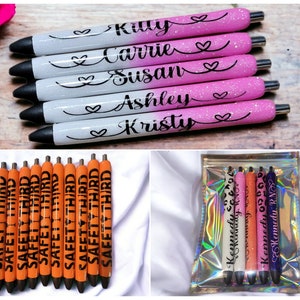 Bolígrafo de gel con purpurina personalizado – Recargable InkJoy con nombre personalizado (Regalo de cumpleaños, regalo para profesora) regalo para ella imagen 6