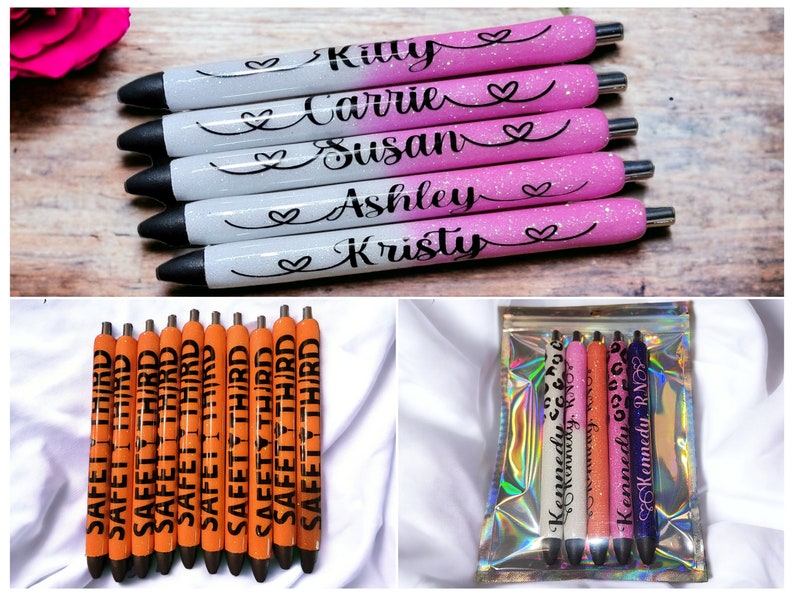 Bolígrafo de gel con purpurina personalizado – Recargable InkJoy con nombre personalizado (Regalo de cumpleaños, regalo para profesora) regalo para ella imagen 6
