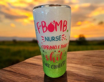 Nurse Tumbler | watermelon colors | coozie | Drinkware | kitchen accessories |  Drink cooler