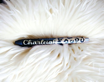Ombre leopard glitter pens classy and elegant