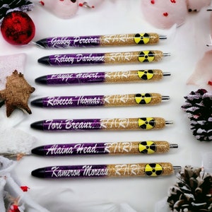 Custom glitter pens