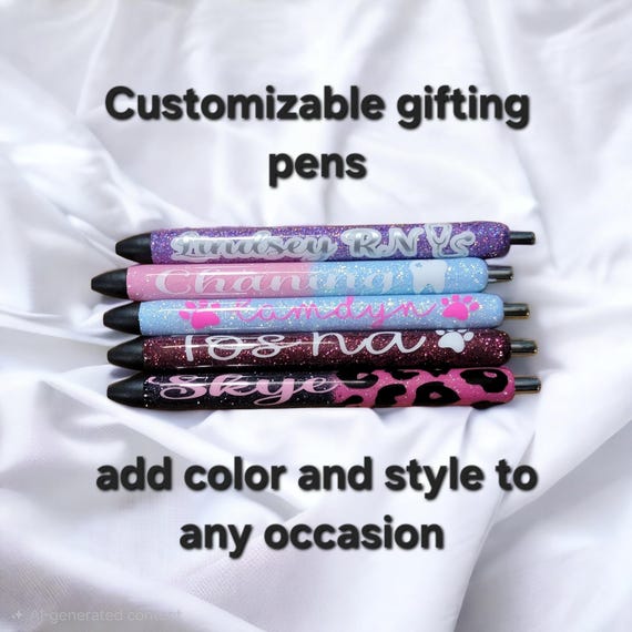 Personalized Glitter InkJoy Gel Pen – Custom Name Sparkle Pen- Birthday gifts- Teacher Appreciation- employee or coworker gifts