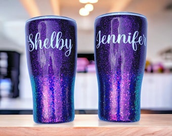 Vaso con purpurina personalizado: Regalo personalizado de 887 ml
