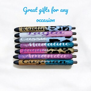 Custom glitter pens
