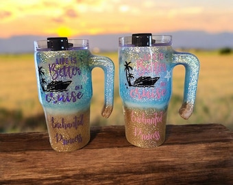Personalized Beach Tumbler: Vacation Wine Cup