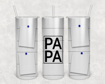PAPA photo tumbler, gift for him, fathers day gift and more