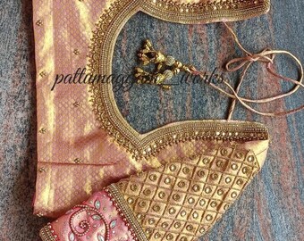 Handgefertigte Zardosi Arbeitsbluse - Maßangefertigte Brautbluse