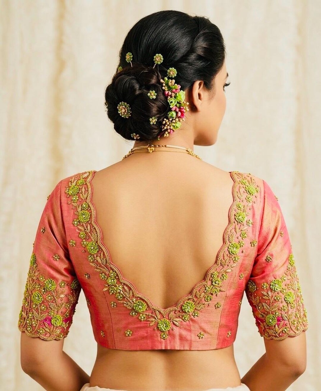 Handmade Gold Work Zardosi Blouse, Custom Bridal Collection - Etsy